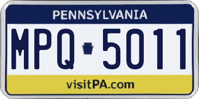 PA license plate MPQ5011