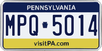PA license plate MPQ5014