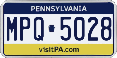 PA license plate MPQ5028