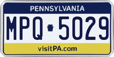 PA license plate MPQ5029