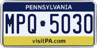 PA license plate MPQ5030