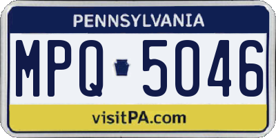 PA license plate MPQ5046