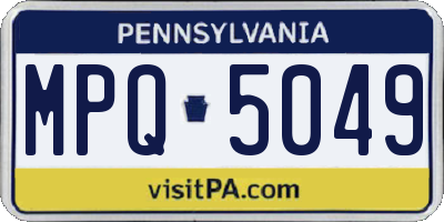 PA license plate MPQ5049