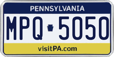 PA license plate MPQ5050
