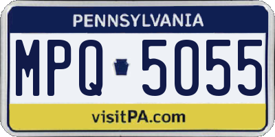 PA license plate MPQ5055