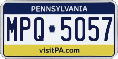 PA license plate MPQ5057