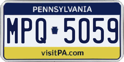 PA license plate MPQ5059
