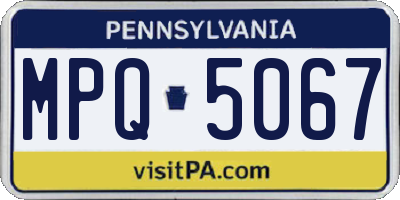 PA license plate MPQ5067