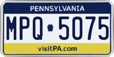PA license plate MPQ5075
