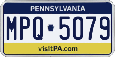 PA license plate MPQ5079