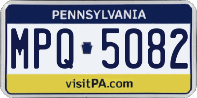 PA license plate MPQ5082