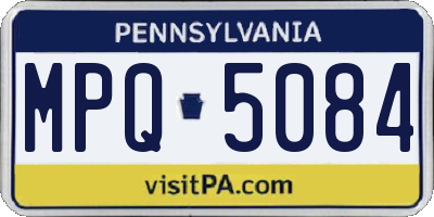 PA license plate MPQ5084