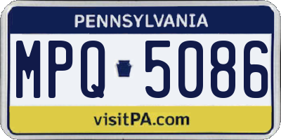 PA license plate MPQ5086