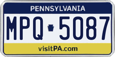 PA license plate MPQ5087