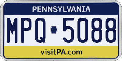 PA license plate MPQ5088