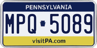 PA license plate MPQ5089