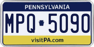 PA license plate MPQ5090