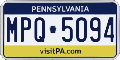PA license plate MPQ5094