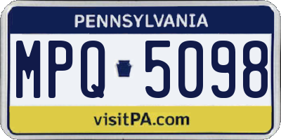 PA license plate MPQ5098