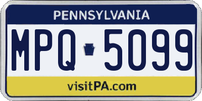 PA license plate MPQ5099