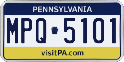 PA license plate MPQ5101