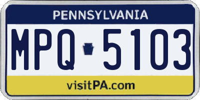 PA license plate MPQ5103