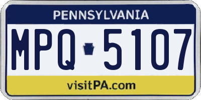 PA license plate MPQ5107