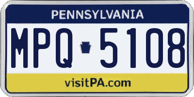 PA license plate MPQ5108