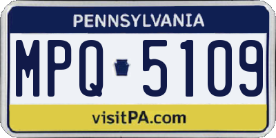 PA license plate MPQ5109