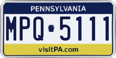 PA license plate MPQ5111
