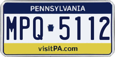 PA license plate MPQ5112