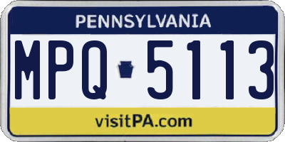 PA license plate MPQ5113