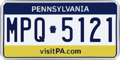 PA license plate MPQ5121