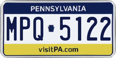 PA license plate MPQ5122