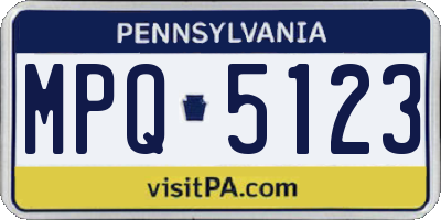 PA license plate MPQ5123