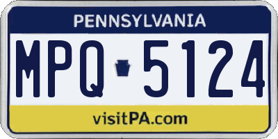 PA license plate MPQ5124