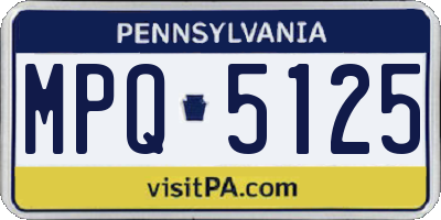 PA license plate MPQ5125