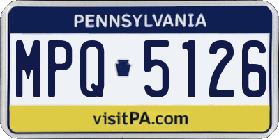PA license plate MPQ5126