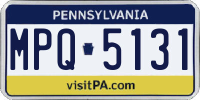 PA license plate MPQ5131