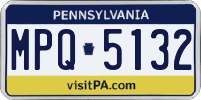 PA license plate MPQ5132