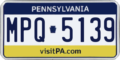 PA license plate MPQ5139