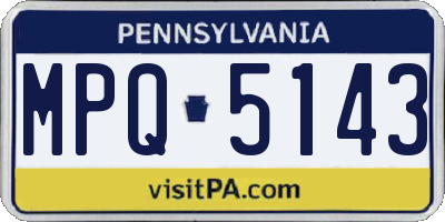 PA license plate MPQ5143