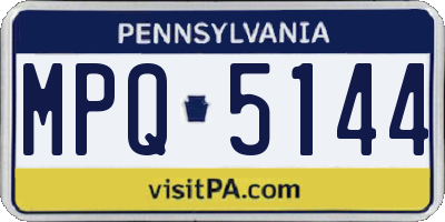 PA license plate MPQ5144