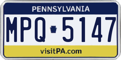 PA license plate MPQ5147