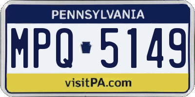 PA license plate MPQ5149