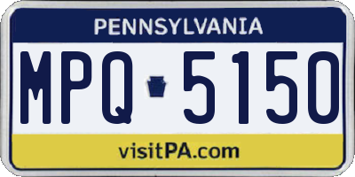 PA license plate MPQ5150