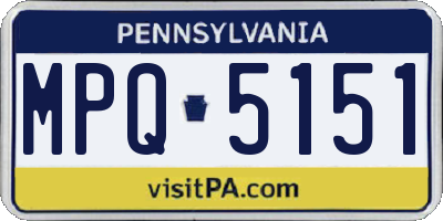 PA license plate MPQ5151