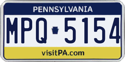 PA license plate MPQ5154