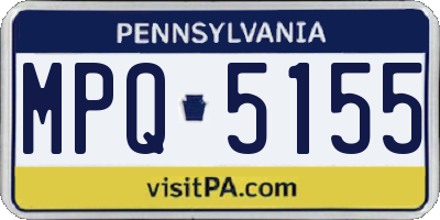 PA license plate MPQ5155