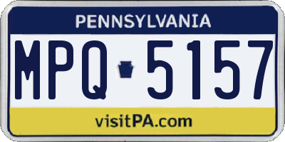 PA license plate MPQ5157